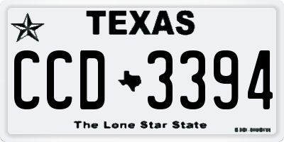 TX license plate CCD3394