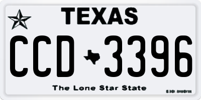 TX license plate CCD3396