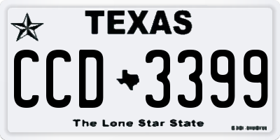 TX license plate CCD3399
