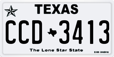 TX license plate CCD3413