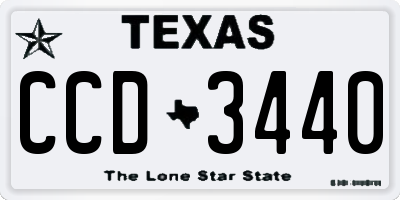 TX license plate CCD3440