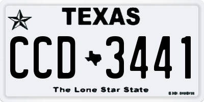 TX license plate CCD3441