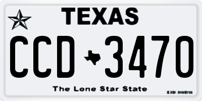 TX license plate CCD3470