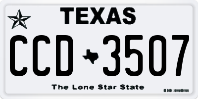 TX license plate CCD3507