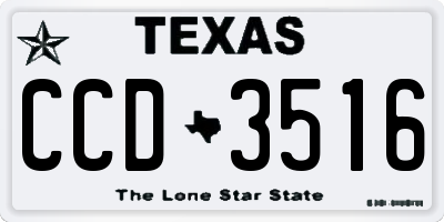 TX license plate CCD3516