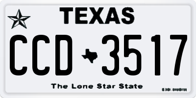 TX license plate CCD3517