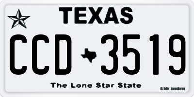 TX license plate CCD3519