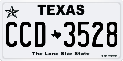 TX license plate CCD3528