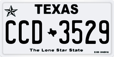 TX license plate CCD3529