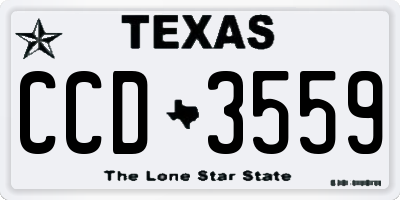 TX license plate CCD3559