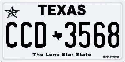 TX license plate CCD3568