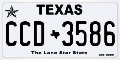 TX license plate CCD3586