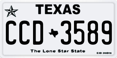 TX license plate CCD3589