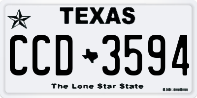 TX license plate CCD3594