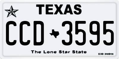 TX license plate CCD3595