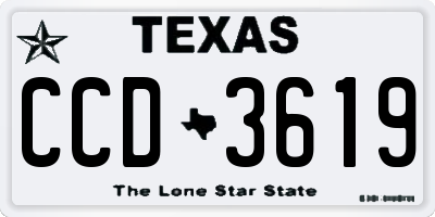 TX license plate CCD3619