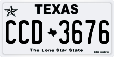 TX license plate CCD3676