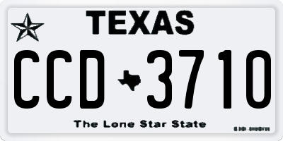 TX license plate CCD3710