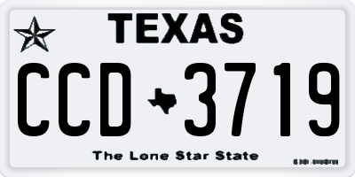 TX license plate CCD3719