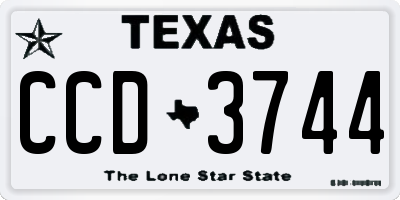 TX license plate CCD3744