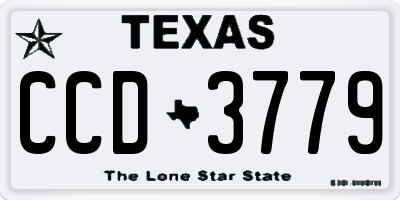 TX license plate CCD3779