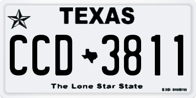 TX license plate CCD3811
