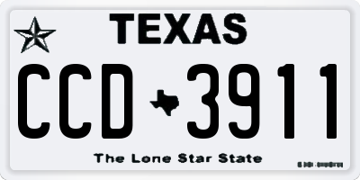 TX license plate CCD3911