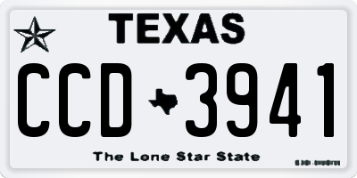 TX license plate CCD3941