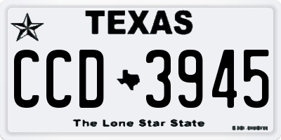 TX license plate CCD3945