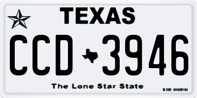 TX license plate CCD3946