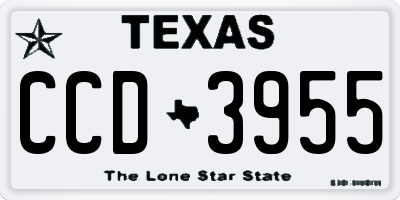 TX license plate CCD3955