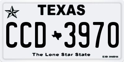 TX license plate CCD3970