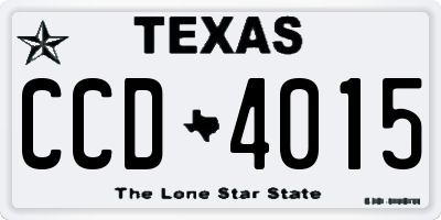 TX license plate CCD4015