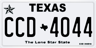 TX license plate CCD4044