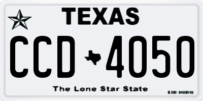 TX license plate CCD4050