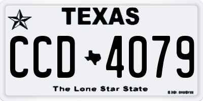 TX license plate CCD4079