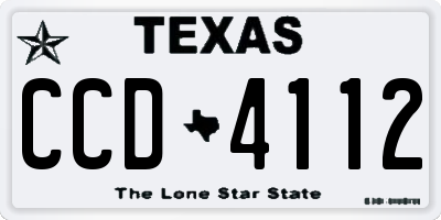 TX license plate CCD4112