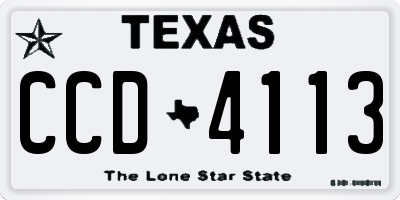 TX license plate CCD4113