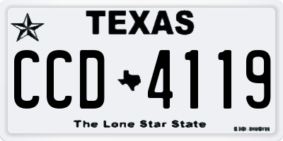 TX license plate CCD4119