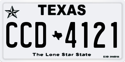 TX license plate CCD4121