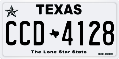 TX license plate CCD4128