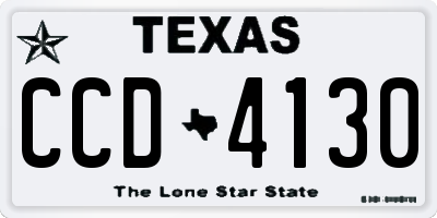 TX license plate CCD4130
