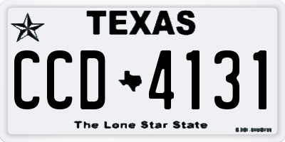 TX license plate CCD4131