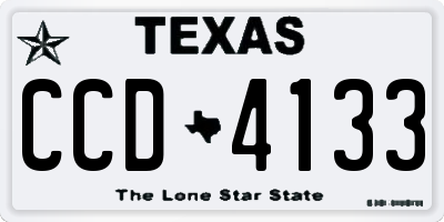 TX license plate CCD4133