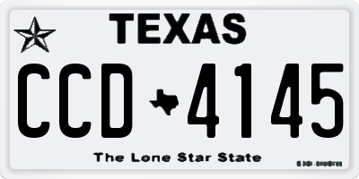 TX license plate CCD4145