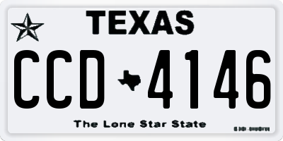 TX license plate CCD4146