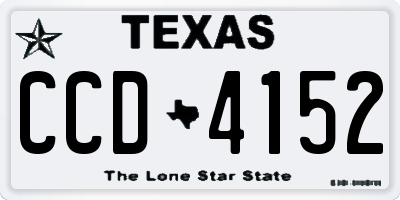 TX license plate CCD4152
