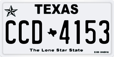 TX license plate CCD4153