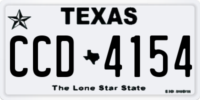 TX license plate CCD4154