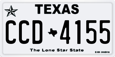 TX license plate CCD4155